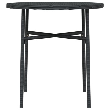 Măsuță de ceai, negru, 45 cm, poliratan - Img 4