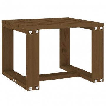 Măsuță laterală grădină maro miere 40x38x28,5 cm lemn masiv pin - Img 8
