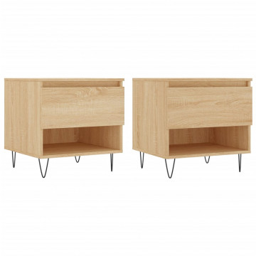 Mese de cafea 2 buc. stejar sonoma 50x46x50 cm lemn compozit - Img 2