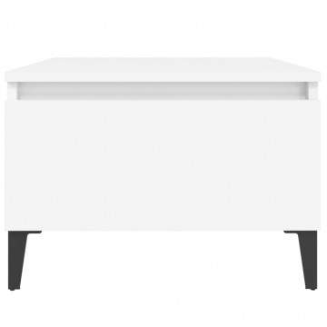 Mese laterale, 2 buc., alb, 50x46x35 cm, lemn compozit - Img 6