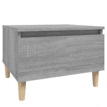 Mese laterale 2 buc. gri sonoma 50x46x35 cm lemn compozit - Img 4