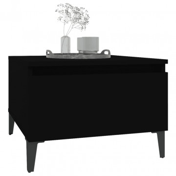Mese laterale, 2 buc., negru, 50x46x35 cm, lemn compozit - Img 4