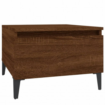 Mese laterale 2 buc. stejar maro 50x46x35 cm lemn compozit - Img 5
