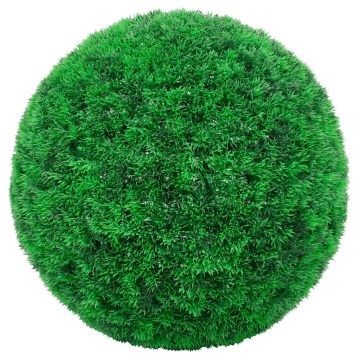 Mingi artificiale din lemn de cimiș cu lumini LED 2 buc Verde - Img 2