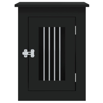 Mobilier tip ladă pentru câini negru 45x62x59 cm lemn prelucrat - Img 6