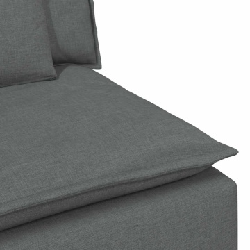 Modul modular capăt pentru cotieră canapea cu perne gri închis - Img 6