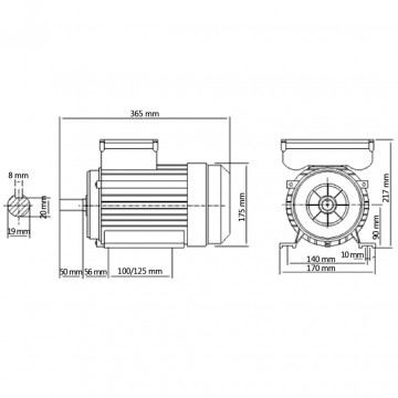 Motor electric monofazat aluminiu 2,2 kW / 3CP 2 poli 2800 RPM - Img 7