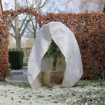 Nature Husă anti-îngheț din fleece cu fermoar bej 2 x 2,5 m 70 g/m² - Img 3