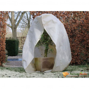 Nature Husă anti-îngheț din fleece cu fermoar bej 2x1,5x1,5 m, 70 g/m² - Img 2