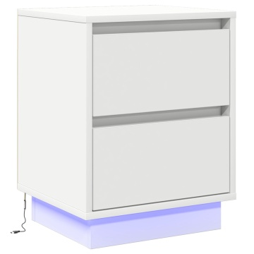 Noptieră cu LED albă 39x34.5x50 cm - Img 2