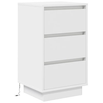 Noptiera cu lumini LED alb 38x34x65 cm - Img 3