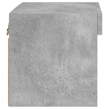 Noptieră cu lumini LED montată pe perete, gri beton - Img 7