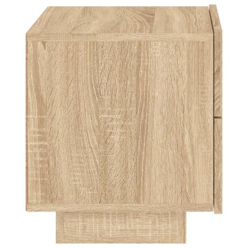 Noptieră cu lumini LED, stejar sonoma, 70x36x40,5 cm - Img 7