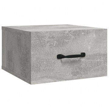 Noptieră de perete, gri beton, 35x35x20 cm - Img 2
