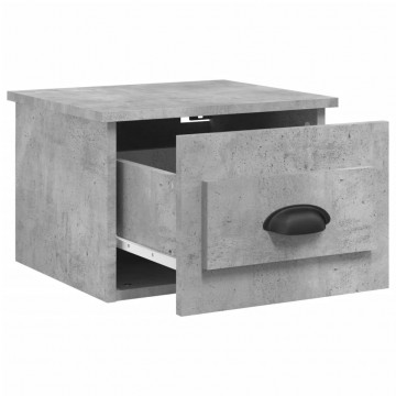 Noptieră de perete, gri beton, 41,5x36x28 cm - Img 8