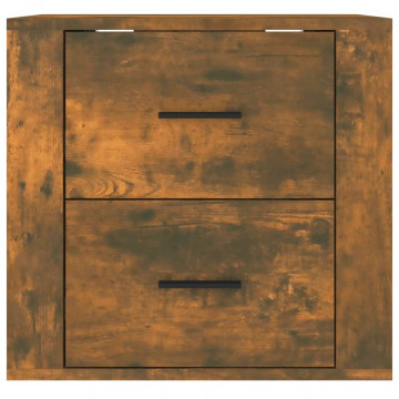 Noptieră de perete, stejar fumuriu, 50x36x47 cm - Img 5