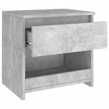 Noptieră, gri beton, 40x30x39 cm, PAL - Img 5