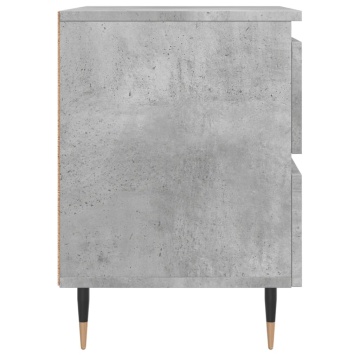 Noptieră, gri beton, 40x35x50 cm, lemn compozit - Img 6