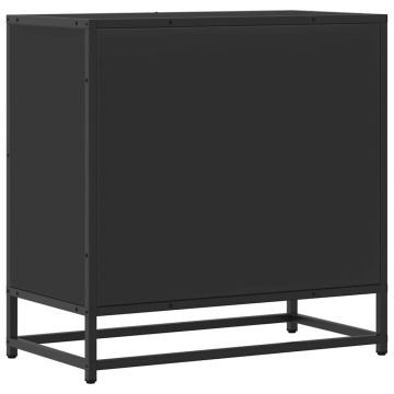 Noptiera neagra 60x31x60 cm lemn prelucrat si metal - Img 6