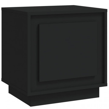 Noptieră, negru, 44x35x45 cm, lemn prelucrat - Img 2