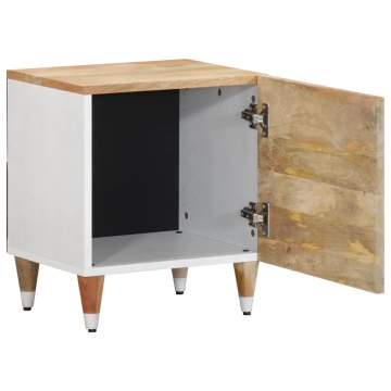 Noptiere, 2 buc., 40x33,5x46 cm, lemn masiv de acacia - Img 4