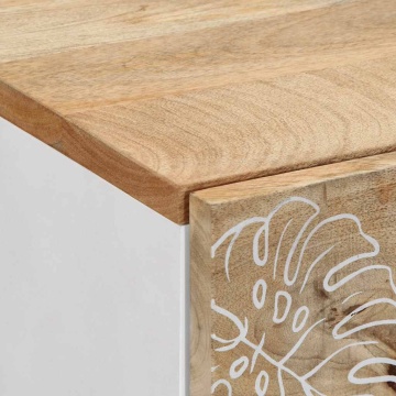 Noptiere, 2 buc., 40x33,5x46 cm, lemn masiv de acacia - Img 6