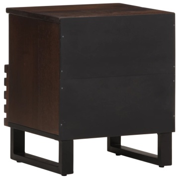 Noptiere, 2 buc., 40x33x46 cm, lemn masiv de acacia - Img 5