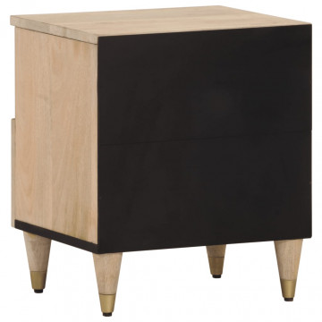Noptiere, 2 buc., 40x33x46 cm, lemn masiv de acacia - Img 5