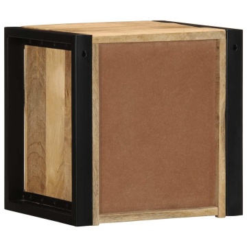 Noptiere 2 buc 40x35x40 cm lemn masiv de mango - Img 6