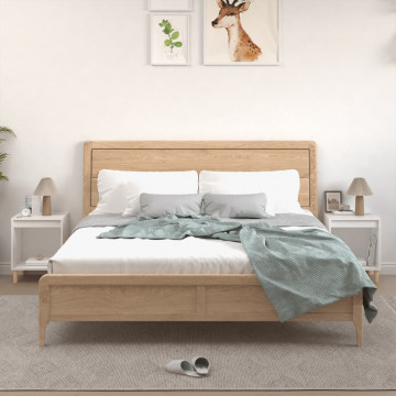 Noptiere, 2 buc., alb, 40x35x50 cm - Img 1