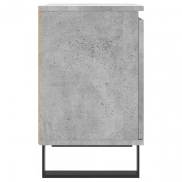 Noptiere, 2 buc., gri beton, 40x30x50 cm, lemn compozit - Img 6