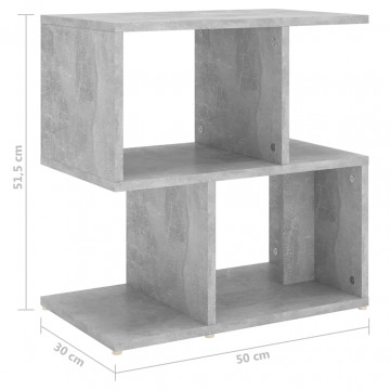 Noptiere, 2 buc., gri beton, 50x30x51,5 cm, PAL - Img 6
