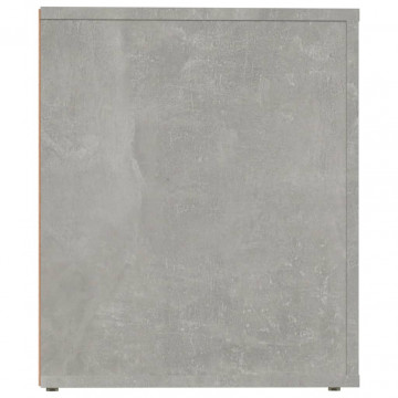 Noptiere, 2 buc., gri beton, 50x39x47 cm - Img 6