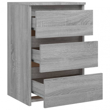 Noptiere, 2 buc., gri sonoma, 40x35x62,5 cm, lemn prelucrat - Img 5