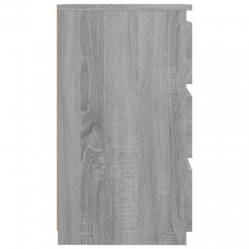 Noptiere, 2 buc., gri sonoma, 40x35x62,5 cm, lemn prelucrat - Img 8