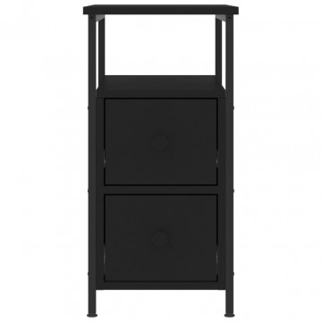 Noptiere, 2 buc., negru, 30x60x60 cm, lemn prelucrat - Img 5