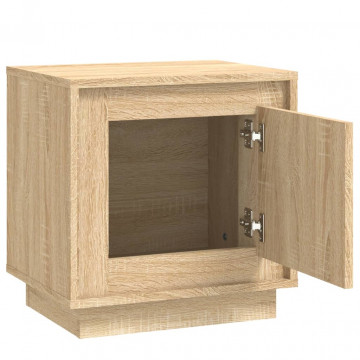 Noptiere, 2 buc., stejar sonoma, 44x35x45 cm, lemn prelucrat - Img 5