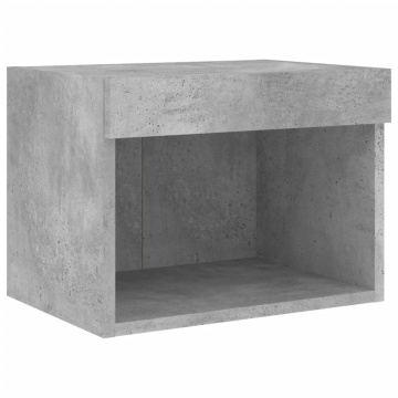 Noptiere cu lumini LED montate pe perete, 2 buc., gri beton - Img 7