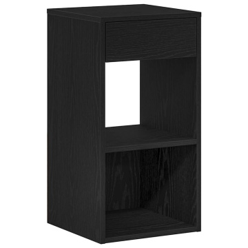 Noptiere cu sertar 2 buc stejar negru 35x34x66,5 cm - Img 8