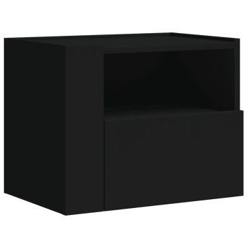 Noptiere de perete, 2 buc., alb, 45x30x35 cm - Img 2