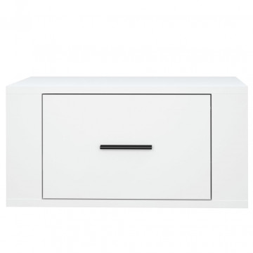 Noptiere de perete, 2 buc., alb, 50x36x25 cm - Img 6