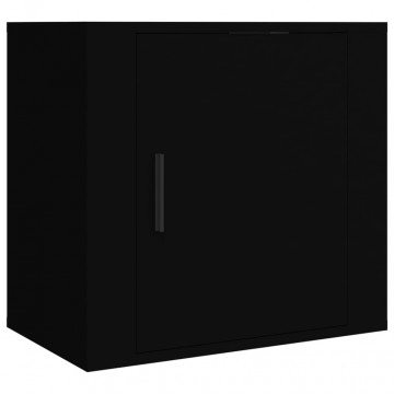 Noptiere de perete, 2 buc., negru, 50x30x47 cm - Img 8