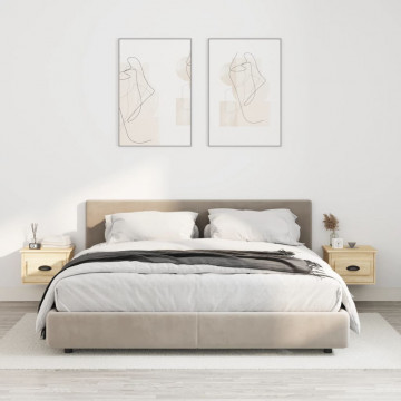 Noptiere de perete, 2 buc., stejar sonoma, 41,5x36x28 cm - Img 1