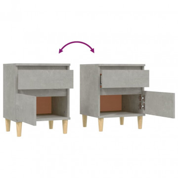 Noptiere, gri beton, 40x35x50 cm - Img 7