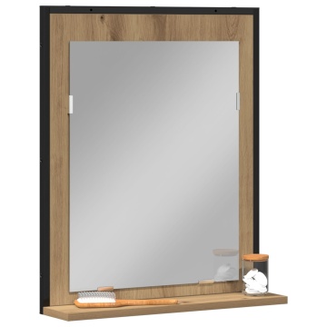 Oglindă baie Artisan Oak 50x12x60 cm Lemn prelucrat - Img 3