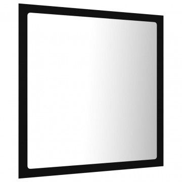 Oglindă de baie cu LED, negru, 40x8,5x37 cm, PAL - Img 6
