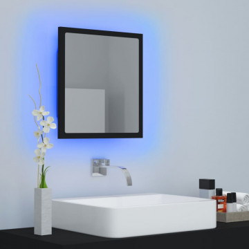 Oglindă de baie cu LED, negru, 40x8,5x37 cm, PAL - Img 8