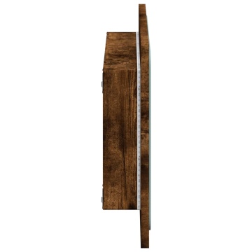 Oglindă de baie LED, stejar sonoma, 60x8,5x38 cm lemn prelucrat - Img 6