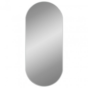 Oglindă de perete, argintiu, 100x45 cm, ovală - Img 2