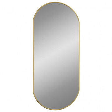 Oglindă de perete, auriu, 80x35 cm, ovală - Img 2